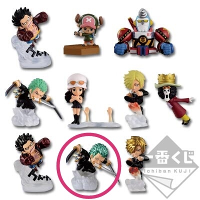 〓同梱可★新品?袋未開封★一番くじ ?麥わらの一味、航海の軌跡?★J賞 デスクトップフィギュア★⑨ゾロ（メタリックカラー）★送料140円