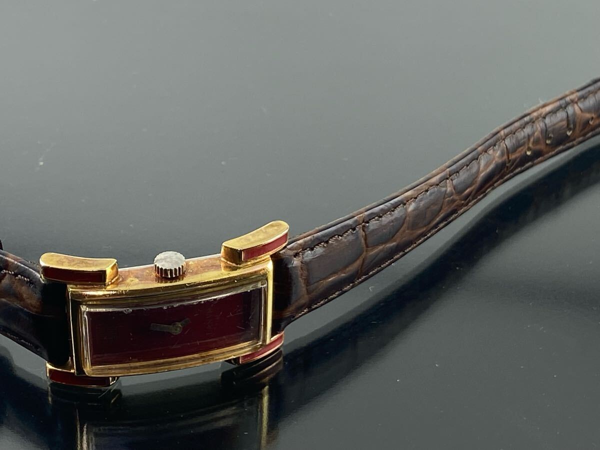 [A1574]1 иен ~* женские наручные часы ручной завод LANVIN Lanvin PARIS рабочий товар 