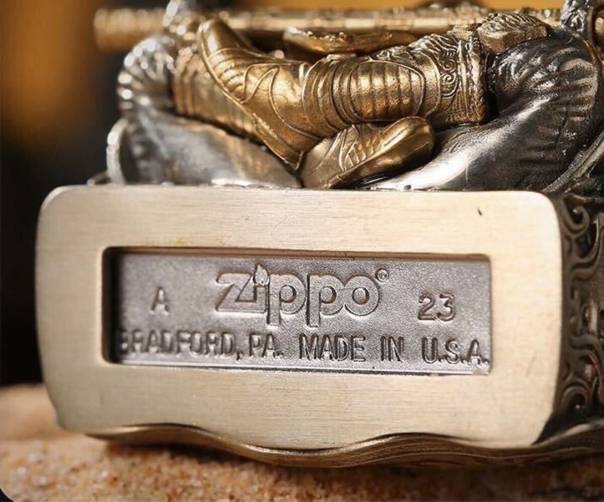 1円 Zippo 孫悟空 真鍮制 斉天大圣 ライター ジッポー オイルライター 新品 喫煙グッズ 金箍棒は取り外し可能
