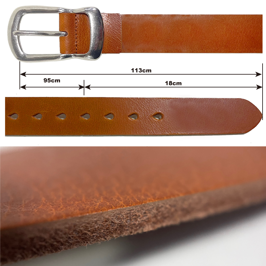 ■ 極厚 最厚部 4.0mm 姫路レザー 格安 スタート 新品 日本制 40mm 牛革 ベルト ミリタリー ギャリソン ブラウン 一體型 栃木レザー