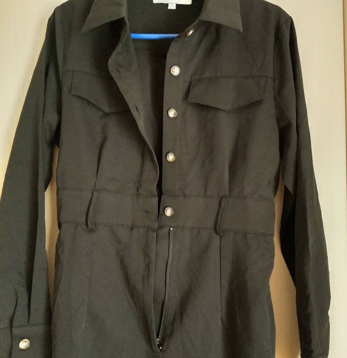 ECLIN エクラン ABITOKYO アビトーキョー シャツ ワンピース 黒 S〜M ウエストゴム_画像4