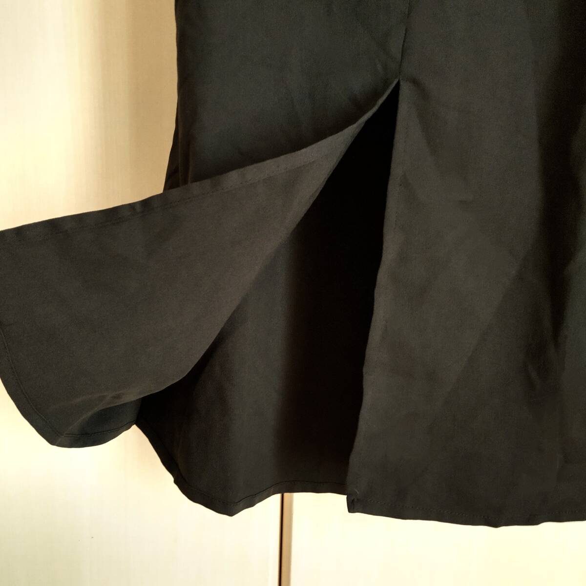 ECLIN エクラン ABITOKYO アビトーキョー シャツ ワンピース 黒 S〜M ウエストゴム_画像5