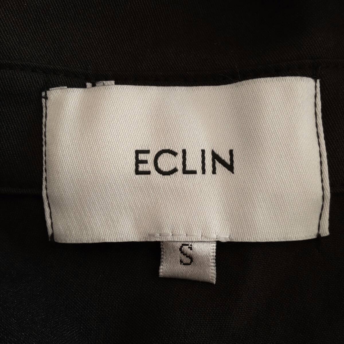 ECLIN エクラン ABITOKYO アビトーキョー シャツ ワンピース 黒 S〜M ウエストゴム_画像6