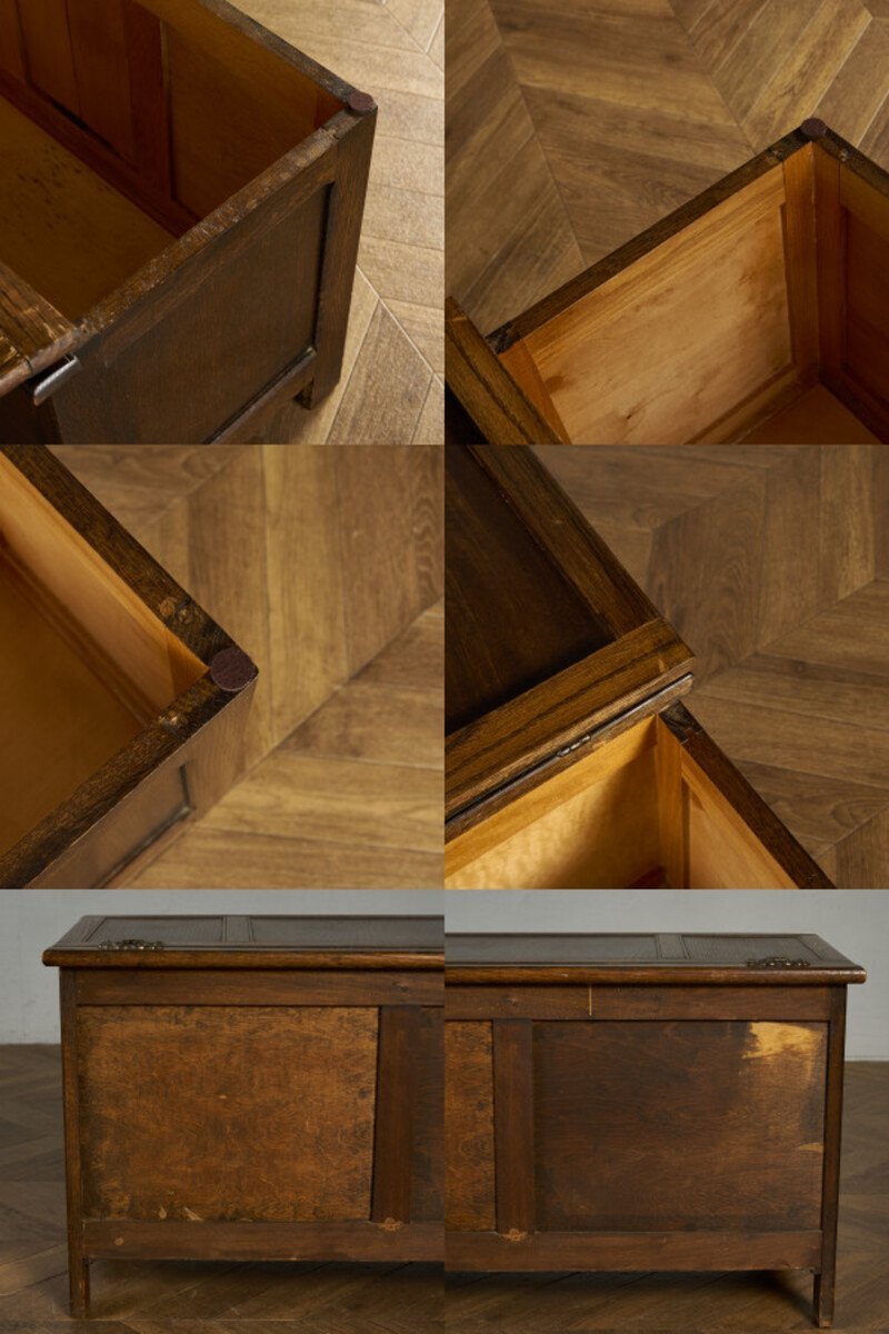 82836★英国 アンティーク ブランケットボックス オーク 収納箱 82836☆英国 アンティーク ブランケットボックス オーク 収納箱