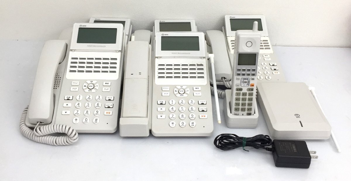 NTT ビジネスフォン A1-DECL-PS-(1)(W)+ A1-(24)STEL-(2)(W)×4台+A1-(24)CCLSTEL-(1)(W) 電話機 NTT