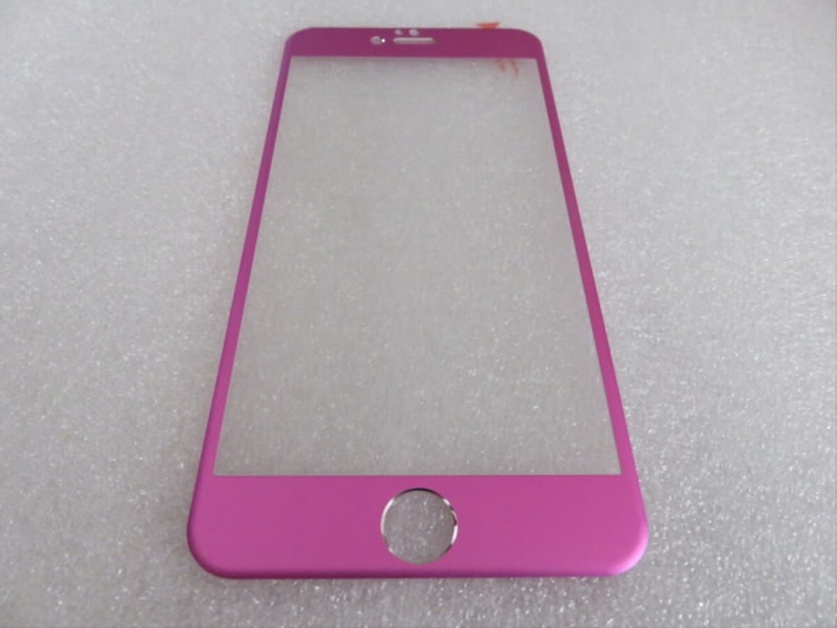 iPhone6 Plus iPhone6s Plus 5.5インチ 9H 0.26mm 桃色 チタン 全面保護 強化ガラス 液晶保護フィルム 3D曲面カバー 2.5D KA51_画像2