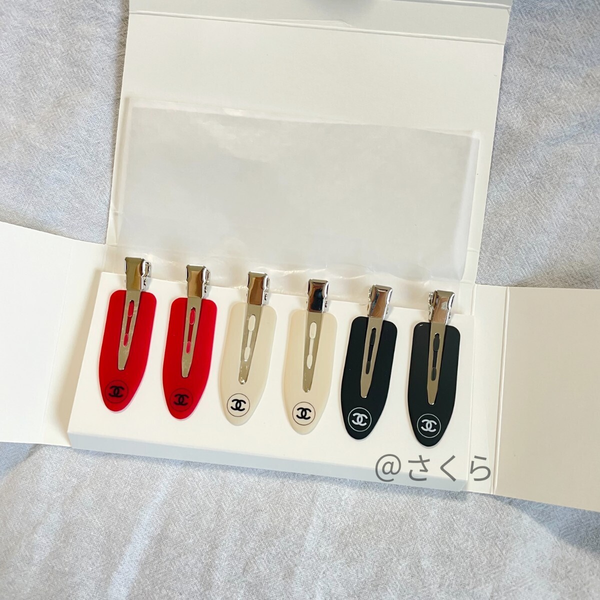 シャネル超激レアノベルティ最新ヘアピンセット 新品未使用箱付き k1h シャネル 2025年最新ノベルティヘアピン ヘアクリップ 6本セット