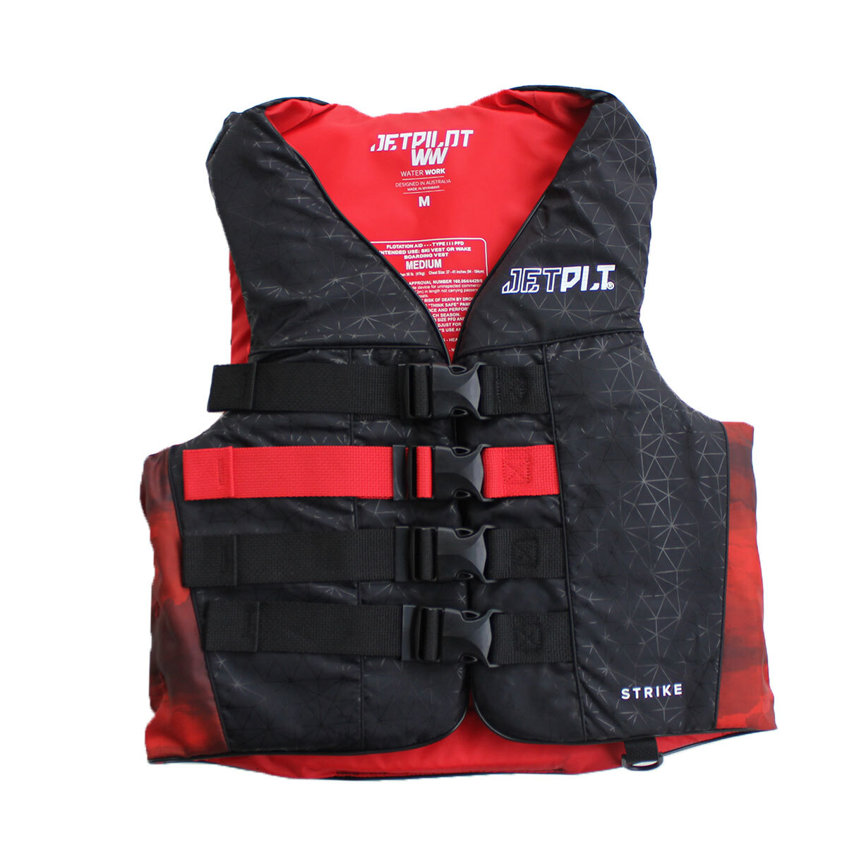 ジェットパイロット JETPILOT JCI認(rèn)定ベスト 送料無(wú)料 ストライク プラス 4-バックル CGA ナイロン ベスト JA23128CGA レッド S