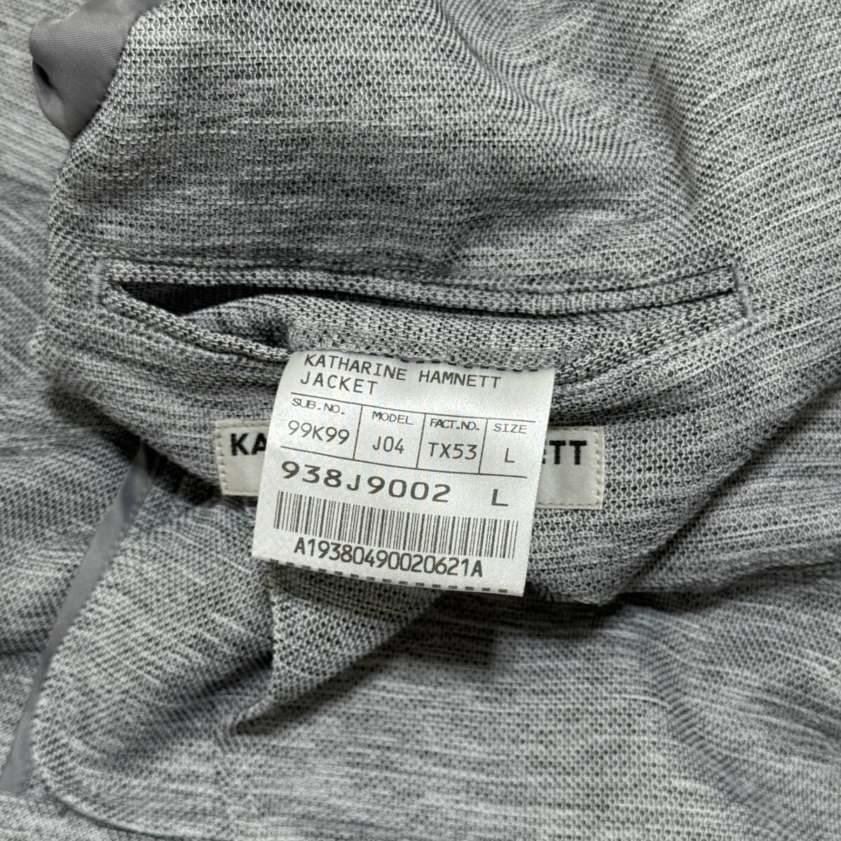  хорошая вещь KATHARINE HAMNETT LONDON Katharine Hamnett London сетка Anne темно синий tailored jacket L серый мужской 25-0605