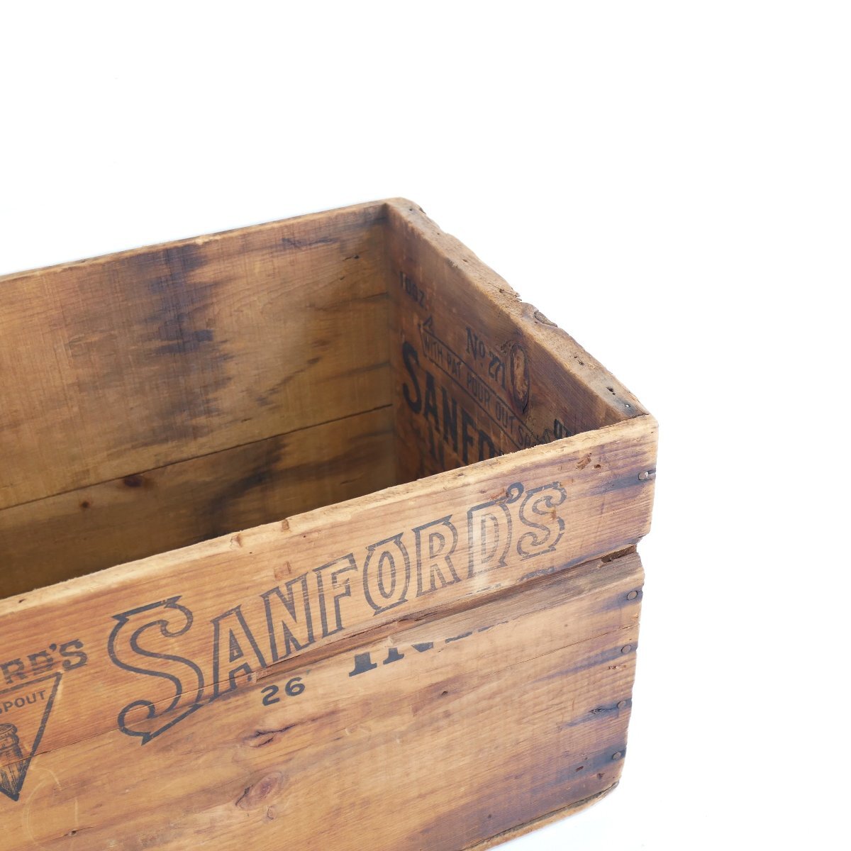 40s SANFORD'S ヴィンテージ 木箱 / アメリカ シカゴ サンフォード インク カンパニー ウッドボックス 運搬箱 店舗什器 #606-25-268-245