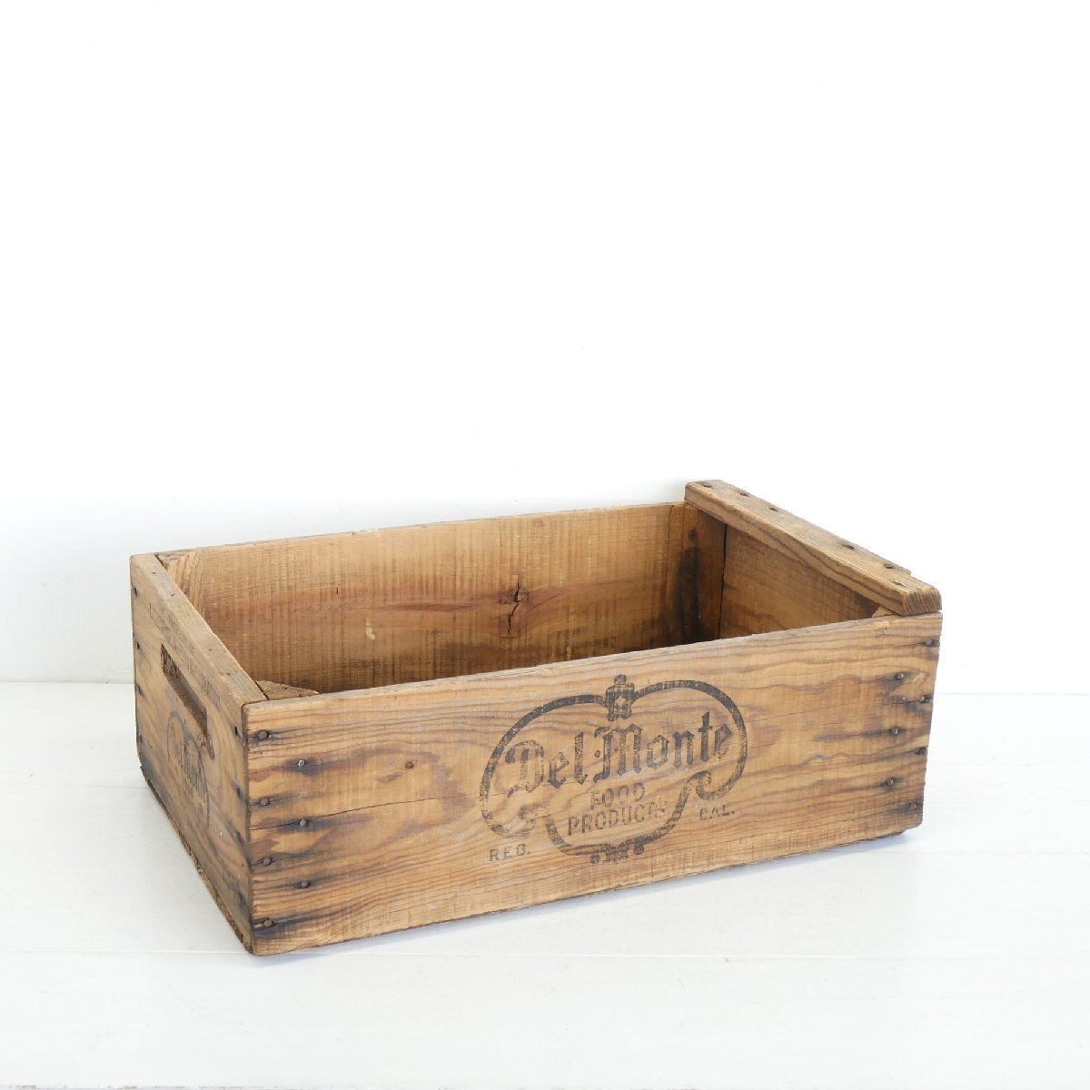Del monte デル モンテ ヴィンテージ 木箱 / アメリカ WOOD BOX 店舗什器 ディスプレイ小物 #610-20-120-459