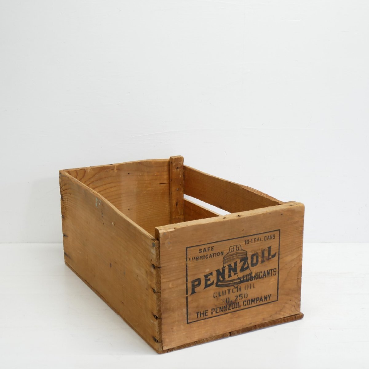 PENNZOIL ペンゾイル ヴィンテージ 木箱 / アメリカ カリフォルニア州 GLUTCH OIL WOOD BOX 店舗什器 ディスプレイ小物 #610-40-182-476