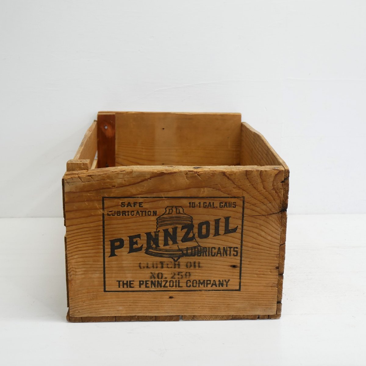 PENNZOIL ペンゾイル ヴィンテージ 木箱 / アメリカ カリフォルニア州 GLUTCH OIL WOOD BOX 店舗什器 ディスプレイ小物 #610-40-182-476