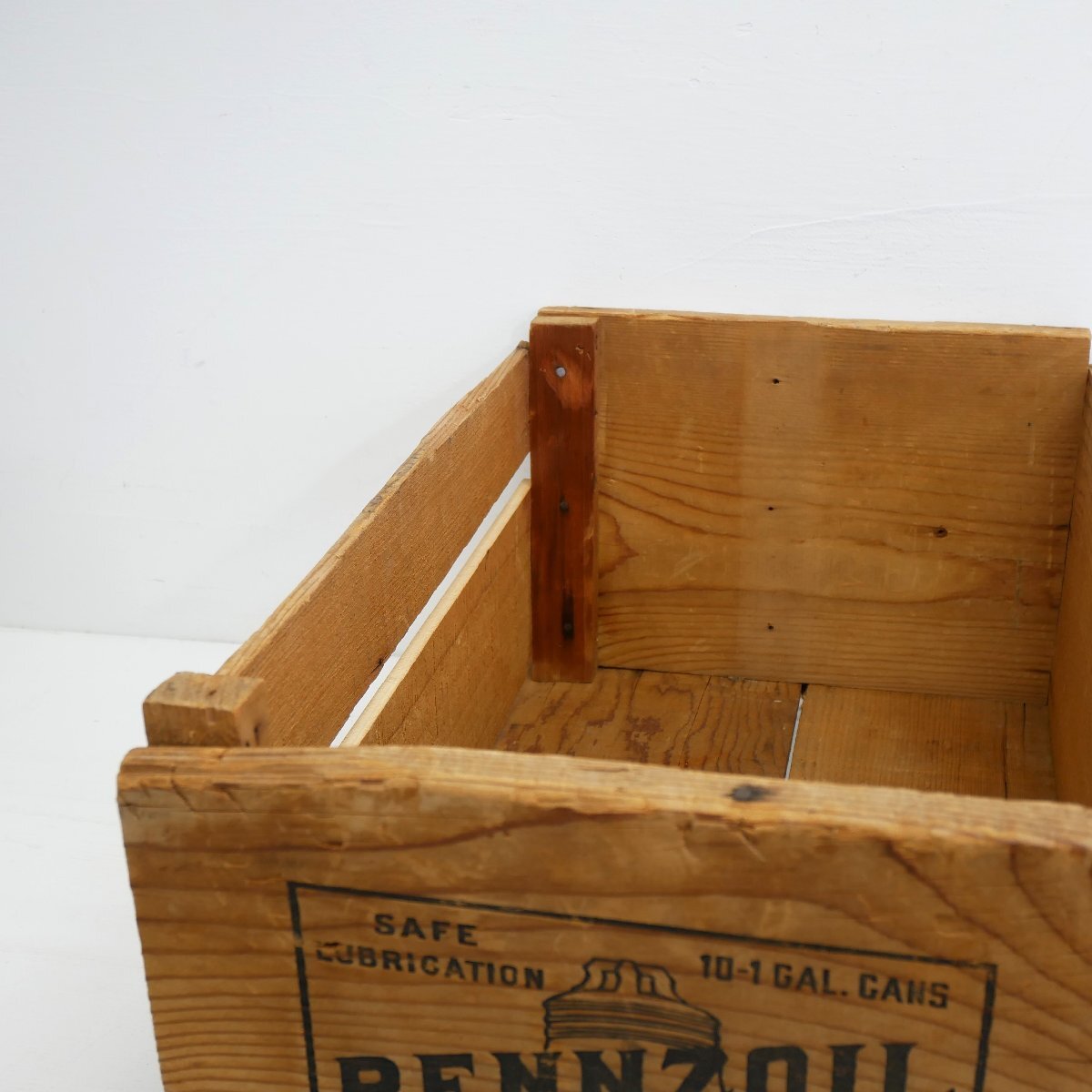PENNZOIL ペンゾイル ヴィンテージ 木箱 / アメリカ カリフォルニア州 GLUTCH OIL WOOD BOX 店舗什器 ディスプレイ小物 #610-40-182-476