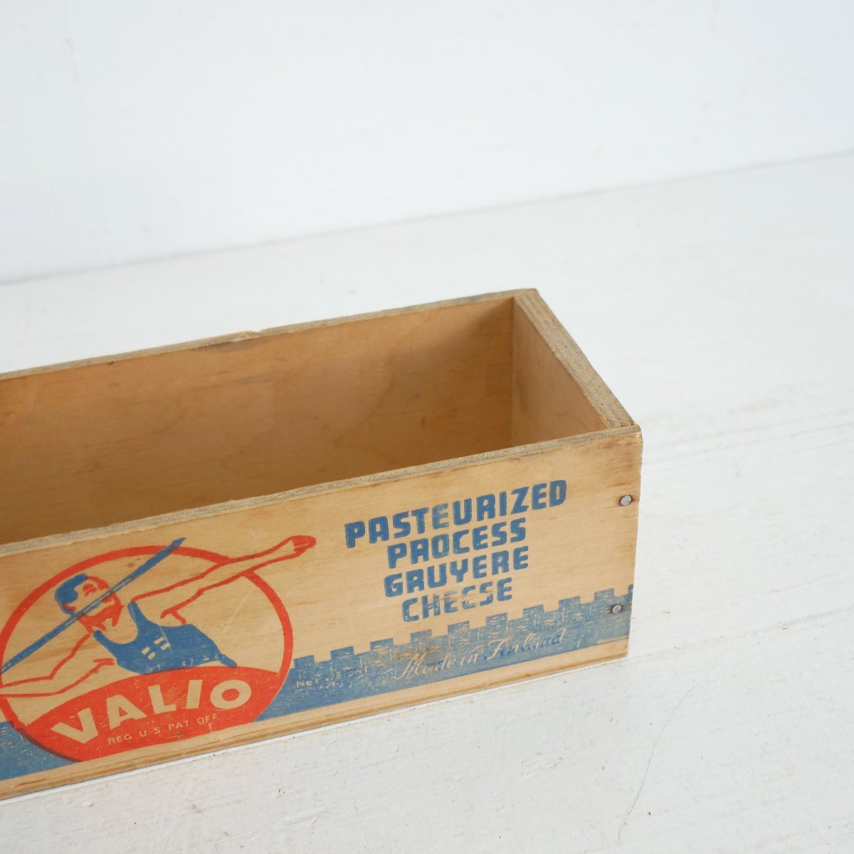 VALIO ヴィンテージ チーズボックス / フィンランド 乳制品 木箱 WOOD BOX 店舗什器 ディスプレイ小物 #610-10-038-467