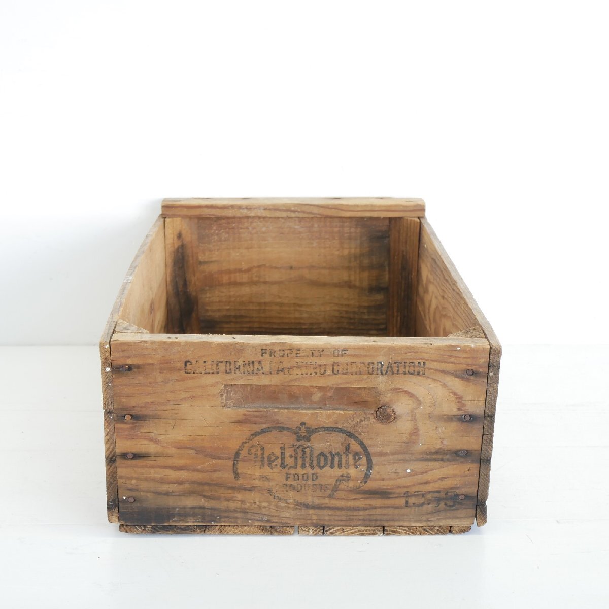 Del monte デル モンテ ヴィンテージ 木箱 / アメリカ WOOD BOX 店舗什器 ディスプレイ小物 #610-20-120-459