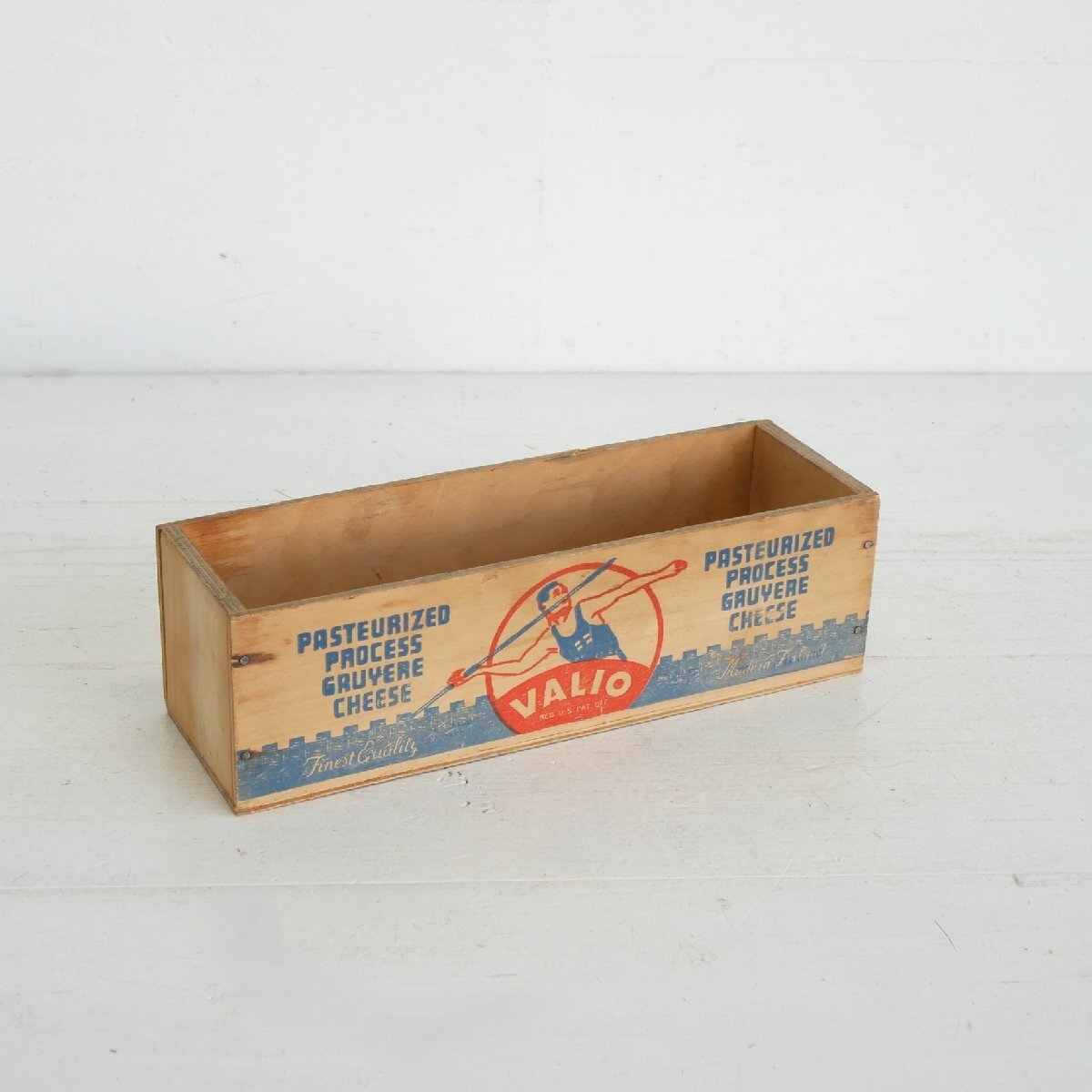 VALIO ヴィンテージ チーズボックス / フィンランド 乳制品 木箱 WOOD BOX 店舗什器 ディスプレイ小物 #610-10-038-467