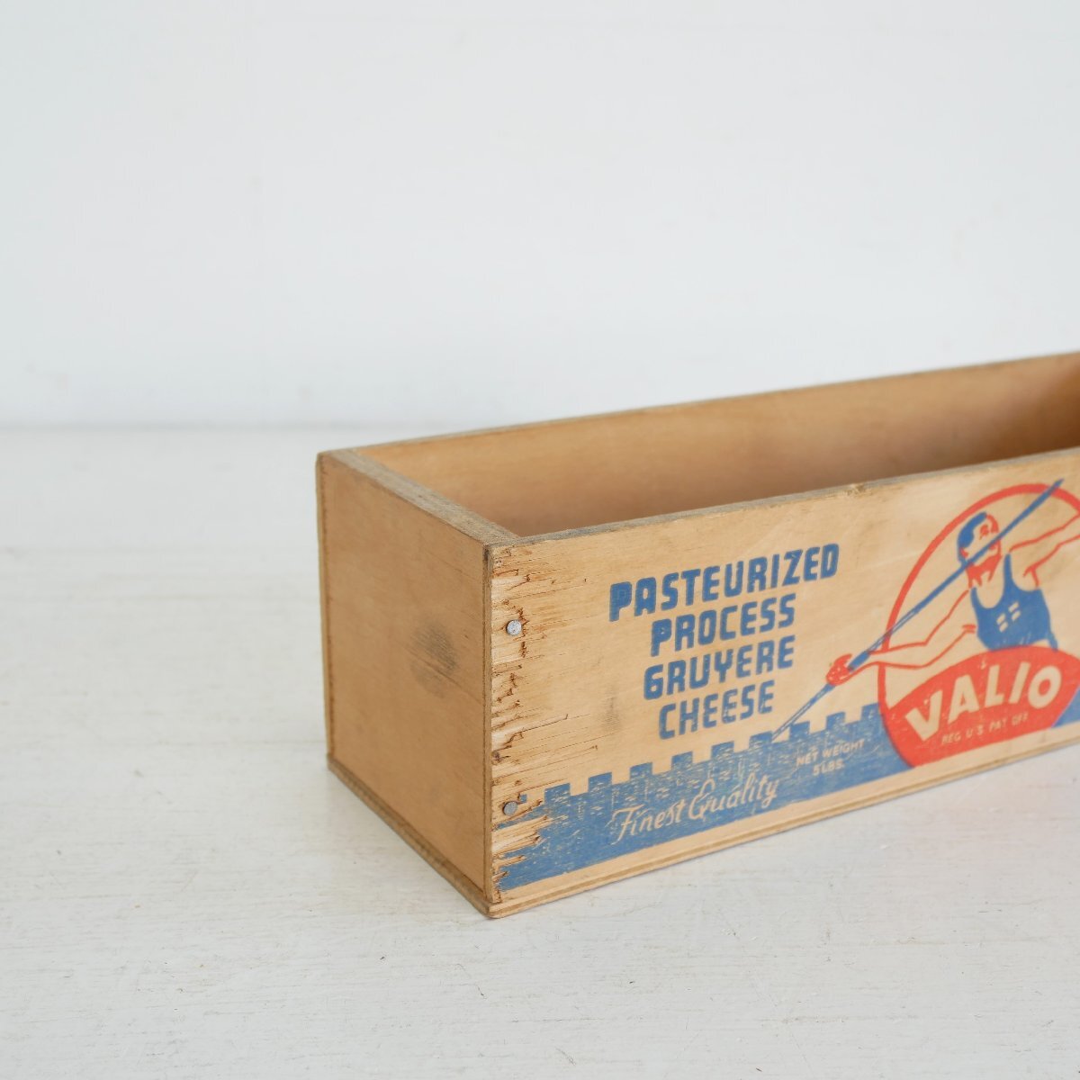 VALIO ヴィンテージ チーズボックス / フィンランド 乳制品 木箱 WOOD BOX 店舗什器 ディスプレイ小物 #610-10-038-467