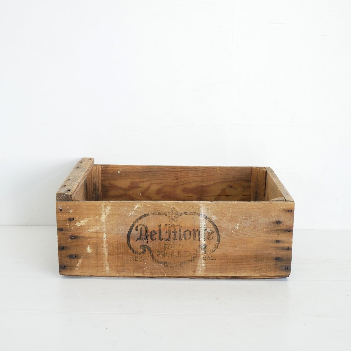 Del monte デル モンテ ヴィンテージ 木箱 / アメリカ WOOD BOX 店舗什器 ディスプレイ小物 #610-20-120-459