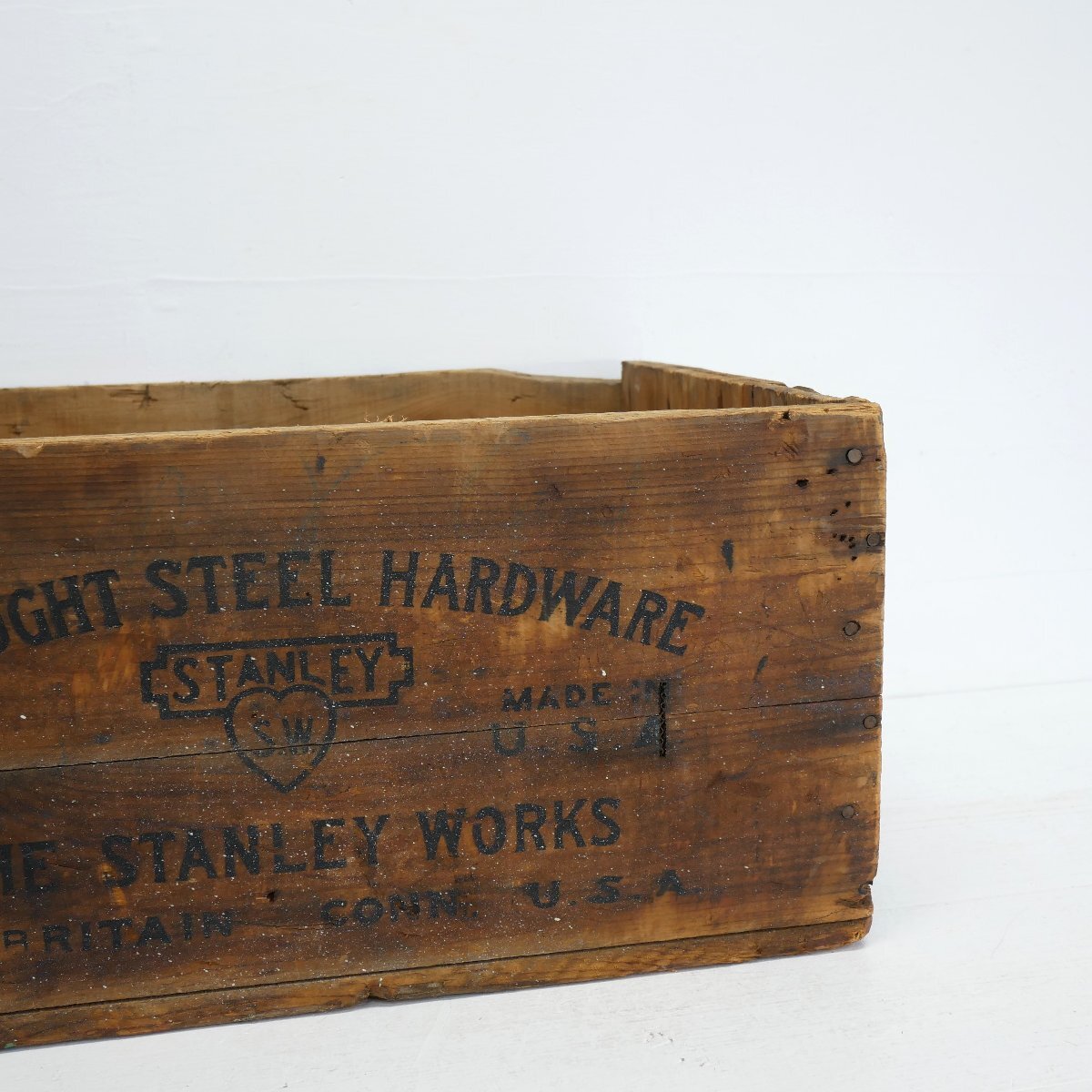 STANLEY HARDWARE ヴィンテージ 木箱 / アメリカ スタンレー 金物店 WOOD BOX 店舗什器 ディスプレイ小物 #702-50-149-259