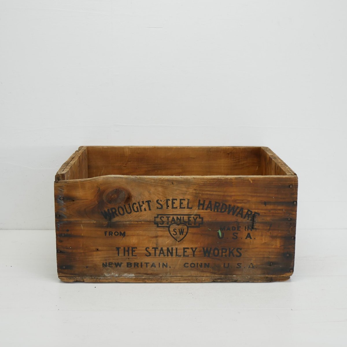 STANLEY HARDWARE ヴィンテージ 木箱 / アメリカ スタンレー 金物店 WOOD BOX 店舗什器 ディスプレイ小物 #702-50-149-259