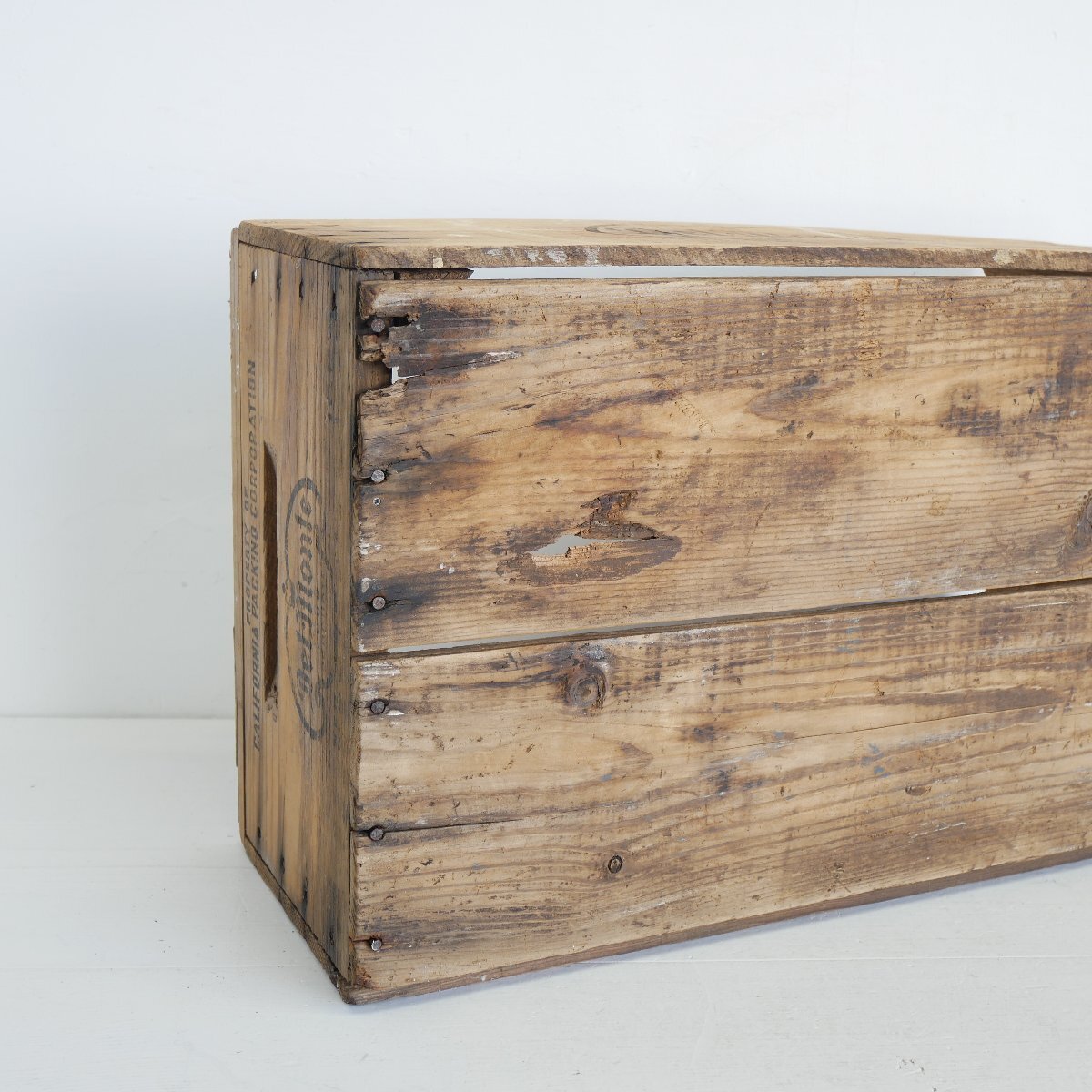 Del monte デル モンテ ヴィンテージ 木箱 / アメリカ WOOD BOX 店舗什器 ディスプレイ小物 #610-20-120-459
