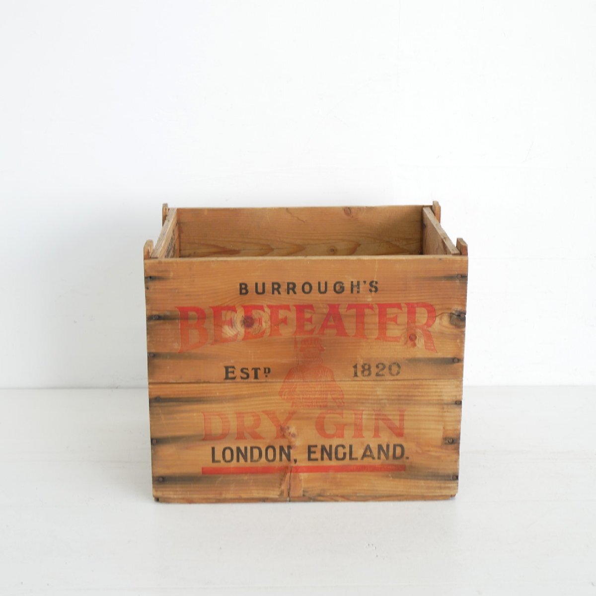 BEEFEATER DRY GIN ビーフィーター ヴィンテージ 木箱 / ロンドン ジン WOOD BOX 店舗什器 ディスプレイ小物 #610-25-361-465