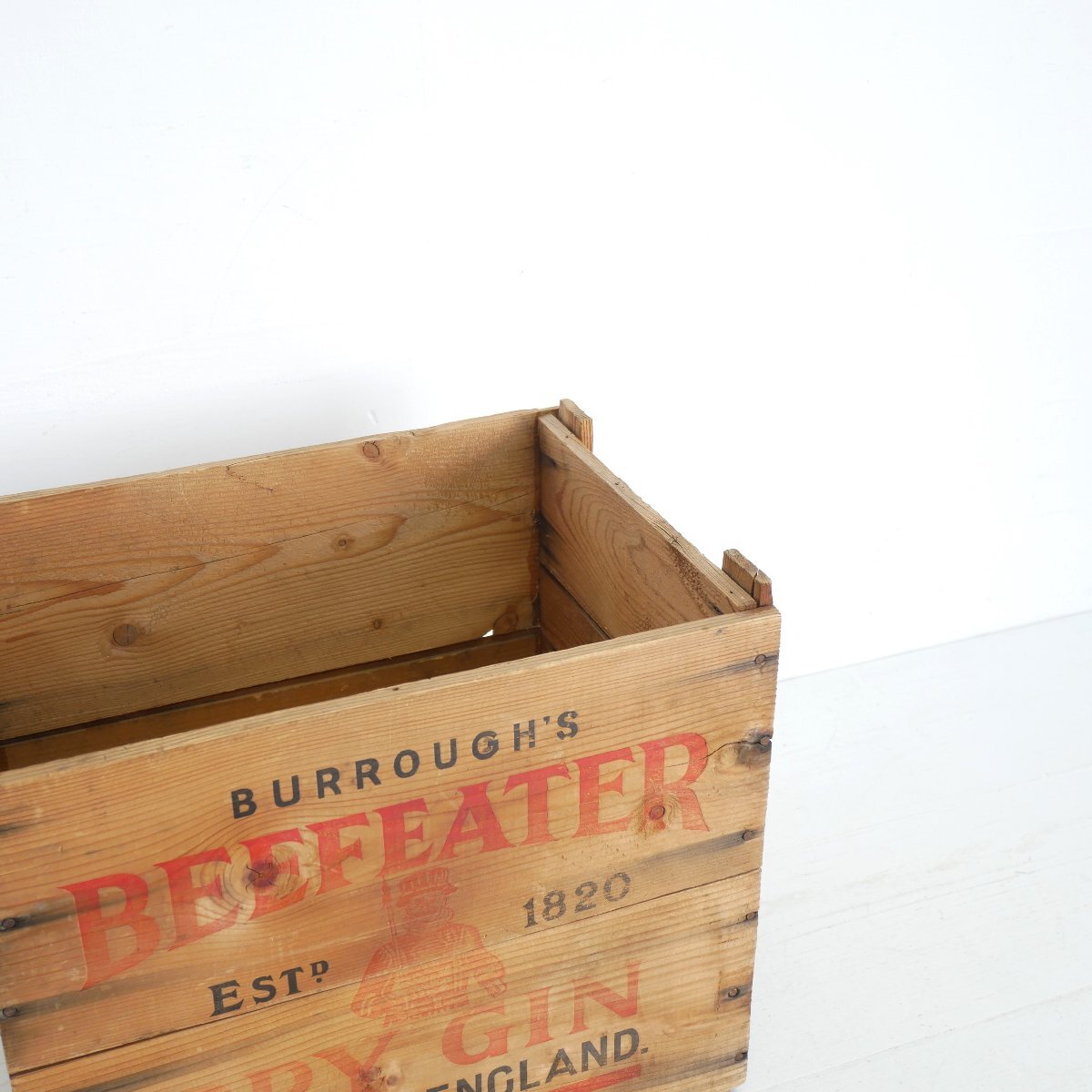 BEEFEATER DRY GIN ビーフィーター ヴィンテージ 木箱 / ロンドン ジン WOOD BOX 店舗什器 ディスプレイ小物 #610-25-361-465