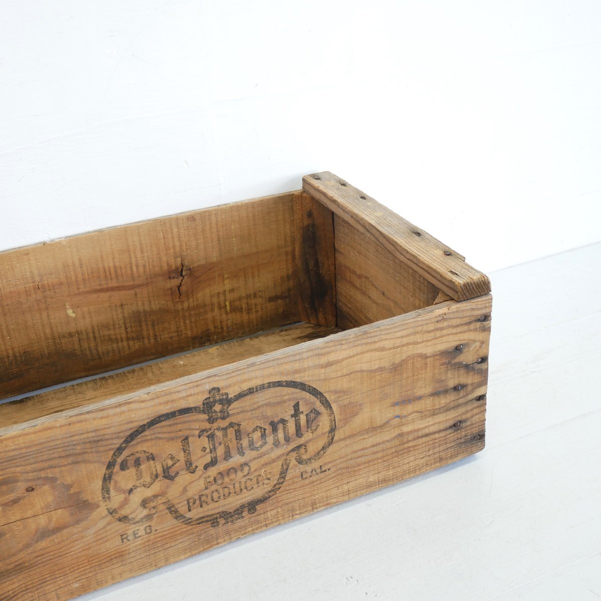 Del monte デル モンテ ヴィンテージ 木箱 / アメリカ WOOD BOX 店舗什器 ディスプレイ小物 #610-20-120-459