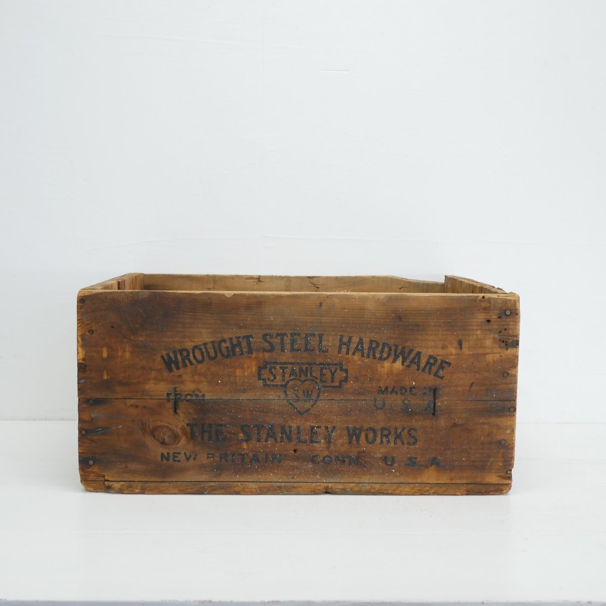 STANLEY HARDWARE ヴィンテージ 木箱 / アメリカ スタンレー 金物店 WOOD BOX 店舗什器 ディスプレイ小物 #702-50-149-259