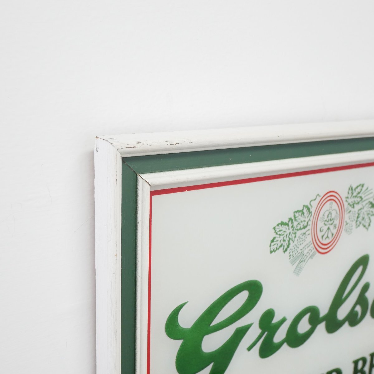ビンテージ パブミラー GROLSCH BEER グロールシュ アンティーク 鏡