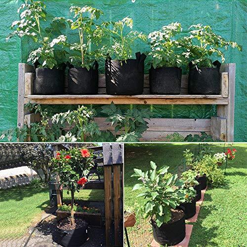 プランター フェルト 植え袋 1-20 ガロン ガーデン 園蕓 植物育成 野菜栽培 発育促進(jìn) 8セット (3ガロン 高22×直徑25)