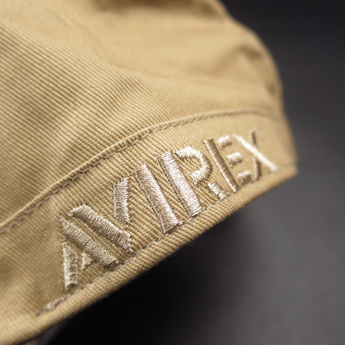 新品 ■ AVIREX アヴィレックス KING SIZE キングサイズ 同色刺繍ロゴ ワークキャップ/ベ