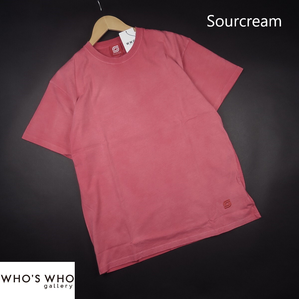  новый товар # WHO'S WHO gallery Sourcream Vintage Sambar n обработка футболка 106A8 / красный /[XL]