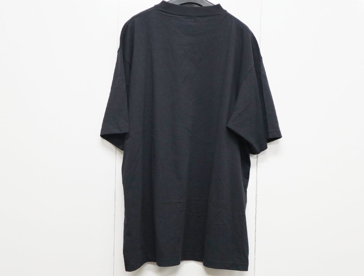バレンシアガ BALENCIAGA 24SS サイズM 641675 TPVQ1 メタルロゴ 半袖 Tシャツ ブラック ラージフィット 【中古】トップス
