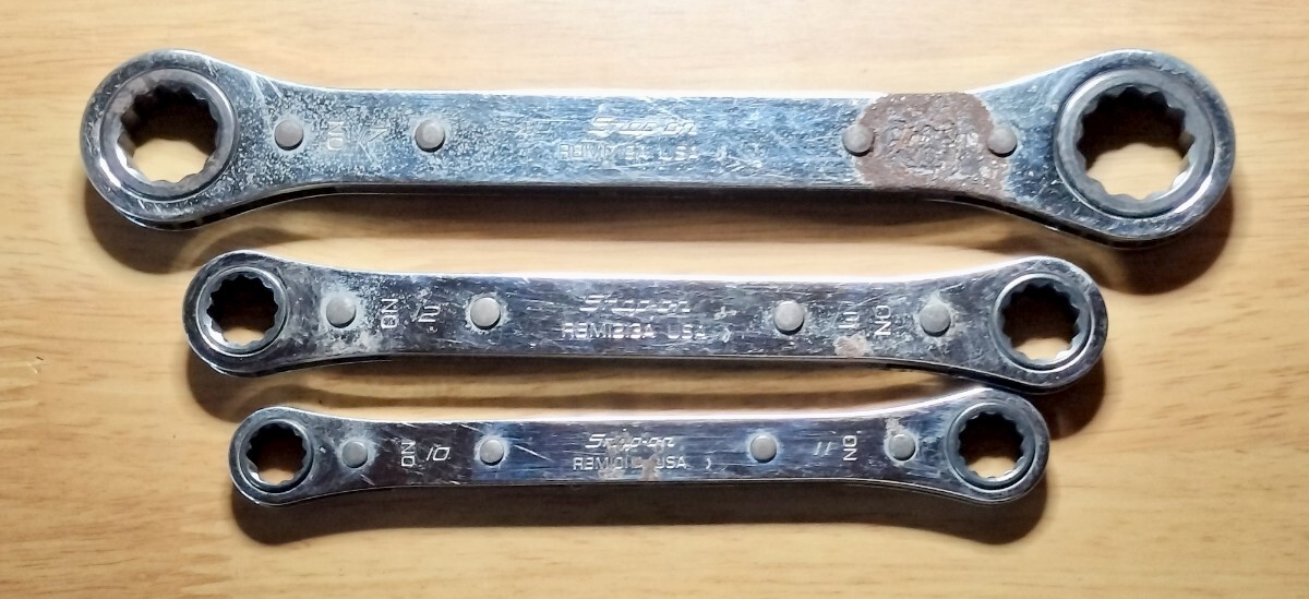 Snap-on Snap-on доска храповик очки ключ комплект 3шт.@USA Gear Wrench б/у 