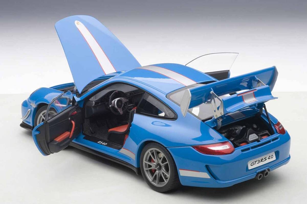 1/18 AUTOart Porsche 911(997) GT3 RS 4.0 Blue NO,78145 Auto Art открытие и закрытие механизм есть модель машина Porsche 