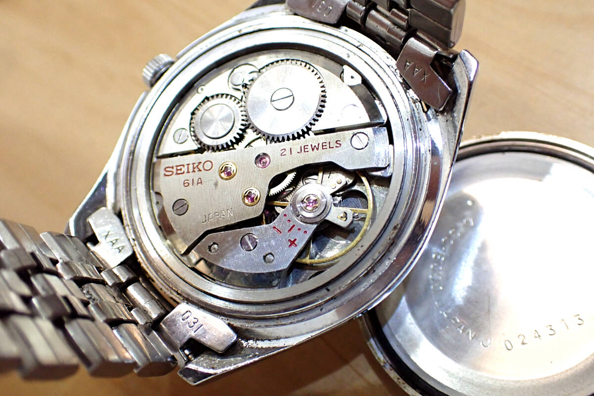 激レア SEIKO/セイコー スカイライナー セコンドセッティング ◆ 6100-8000 手巻き メンズ腕時計