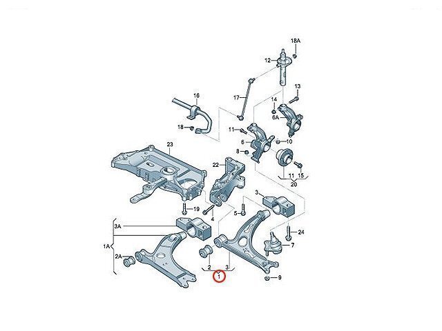  распорка lower arm контроль arm передний левая сторона GOLF5 Golf 5 1K 1KBLX 1KBMY 1KBYD 1KCAX VW Volkswagen 