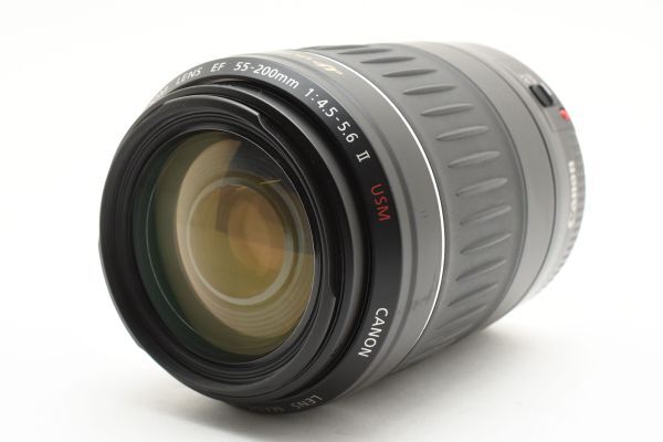 [ возвращенный товар гарантия ]* хорошая вещь * Canon CANON EF 55-200mm F4.5-5.6 II USM * передний и задний (до и после) колпак имеется #22250525