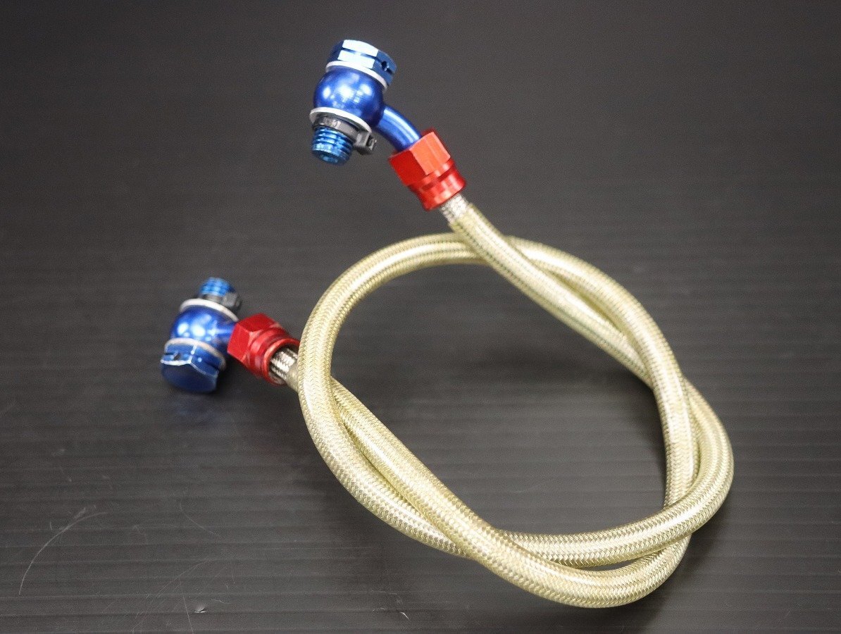 激安！NSR50用アールズ制ステンメッシュフロントブレーキホース！AC10/后期型/NSR80NSRminiNSF100NS-1NS50RNS50F