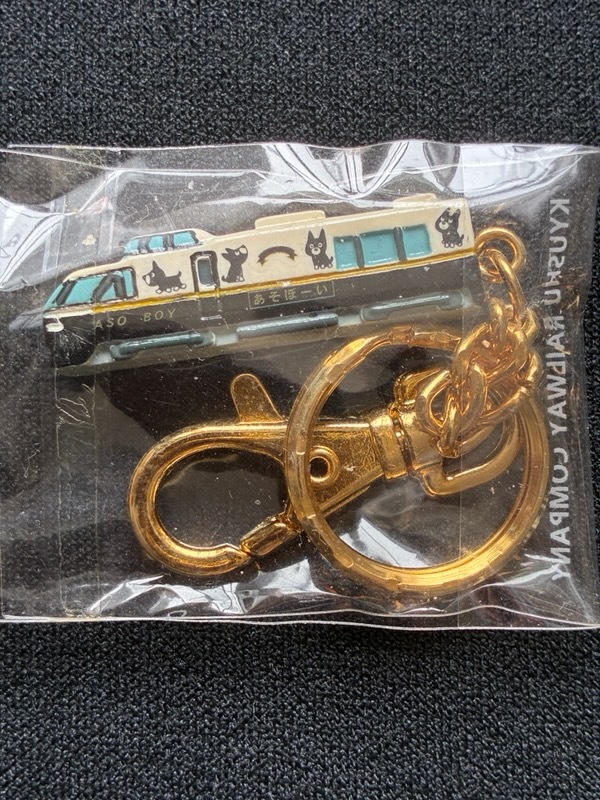 JR九州　グッズ２點　aso boyキーホルダー&ピンバッジ