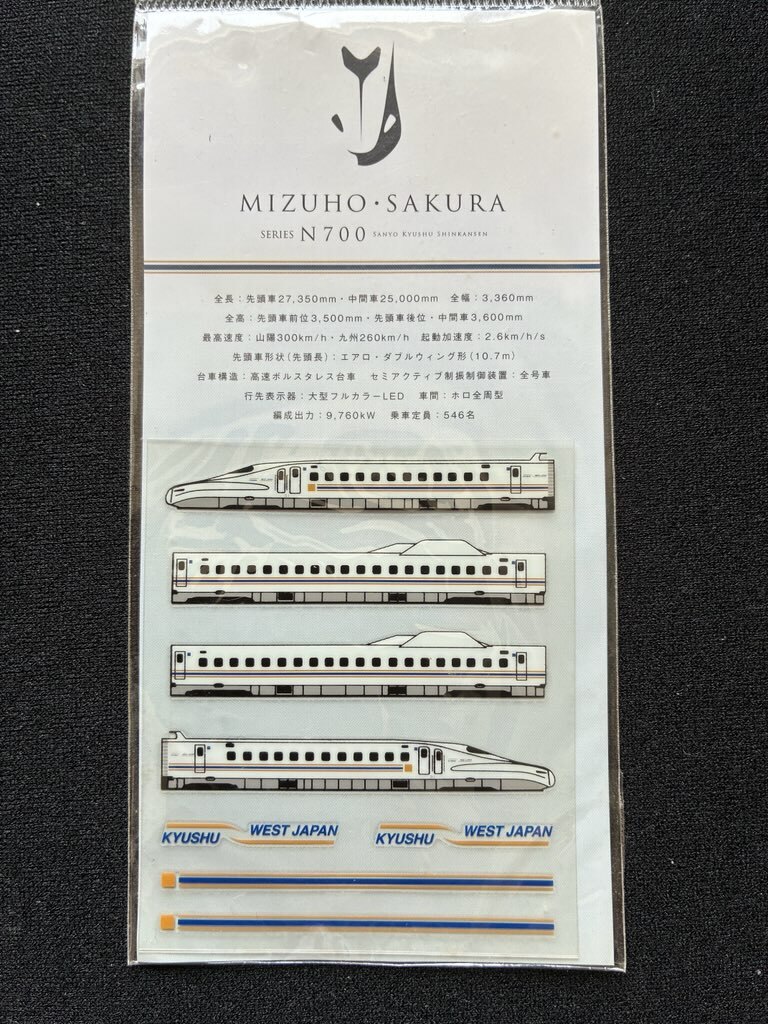 山陽九州新干線みずほ?さくら號ストラップ&リアルペイントシート