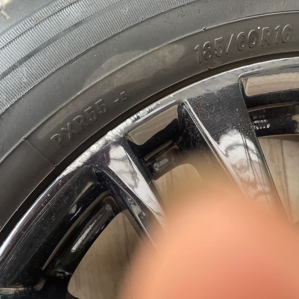WH368 マツダ MAZDA2 ブラックトーンエディション 純正 16×5.5J＋40 PCD100 4穴　TOYO 185 60 R16 2022年制造　4本セット