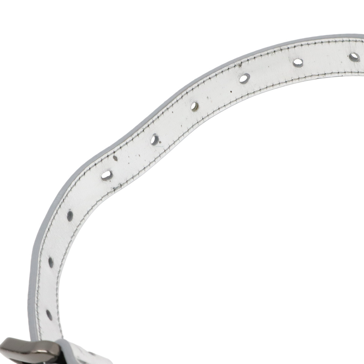 BURBERRY バーバリー ビートチェック チェック柄 トートバッグ 2WAY ショルダーバッグ ナイロン パテントレザー グレー ブラック シルバー_画像7