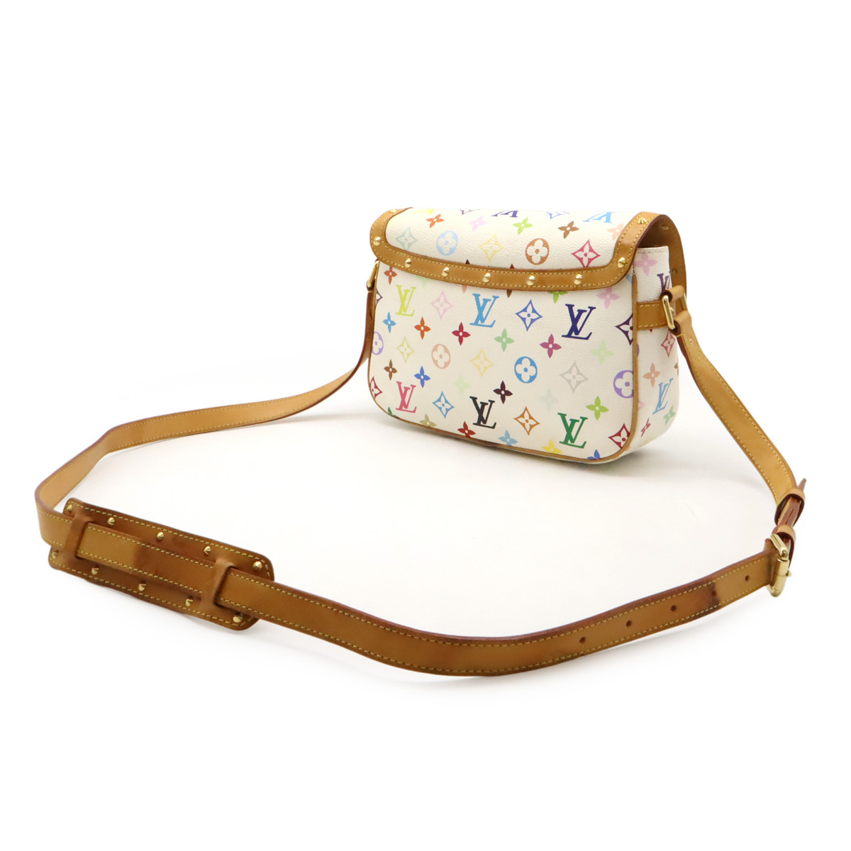 LOUIS VUITTON ルイ ヴィトン モノグラムマルチカラー ソローニュ ショルダーバッグ 斜め掛け ブロン 白 ホワイト M92661_画像2