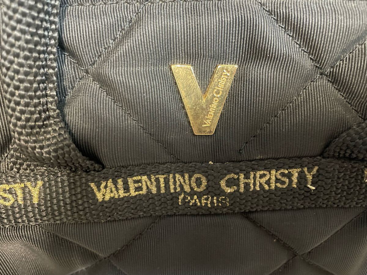 K3609R#VALENTINO CHRISTY Valentino Chris ti Париж сумка черный сумка сумка "Boston bag" Mini сумка б/у товар 