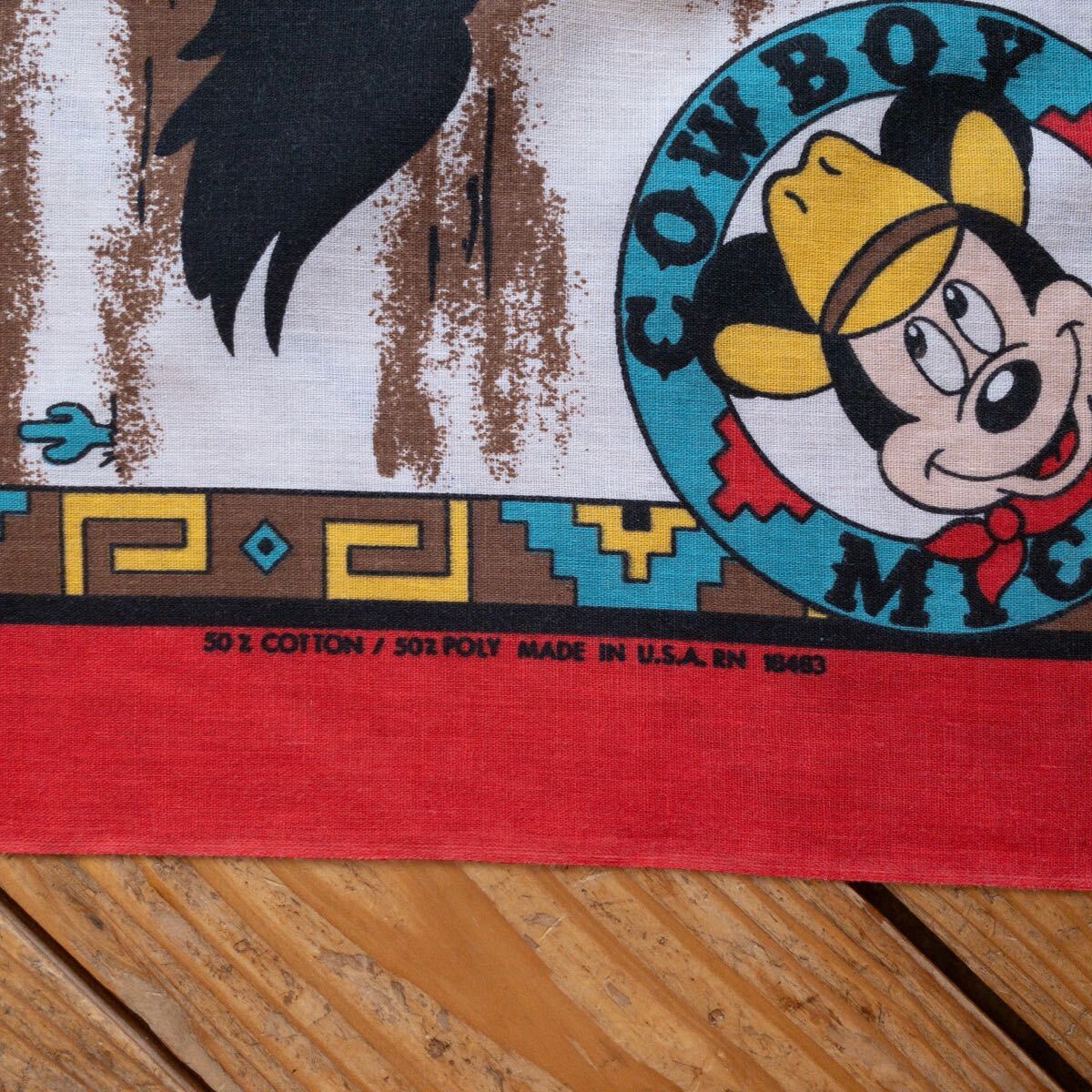  бесплатная доставка Vintage бандана Mickey Mouse носовой платок America запас Disney Disney American Casual Western смешанные товары Vintage A1539