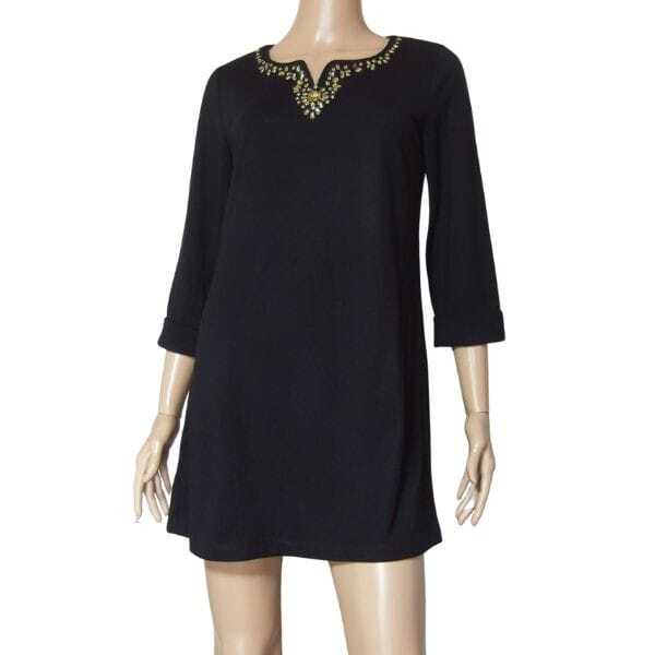  прекрасный товар / Talbots TALBOTS One-piece туника надпись М 9 номер соответствует чёрный черный женский осень-зима 7 минут рукав простой джерси материалы biju-
