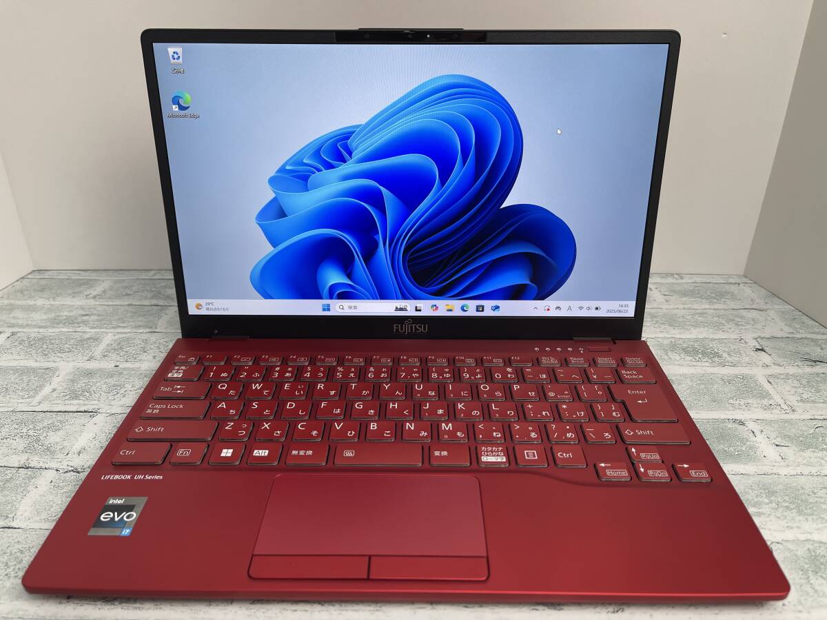 富士通 LIFEBOOK UH90/G2 超軽量 第12世代Intel Core i7-1255U メモリ8GB+SSD512GB Office2021 指紋認証 13.3型FHD Win11 送料無料 N7J1023_画像2